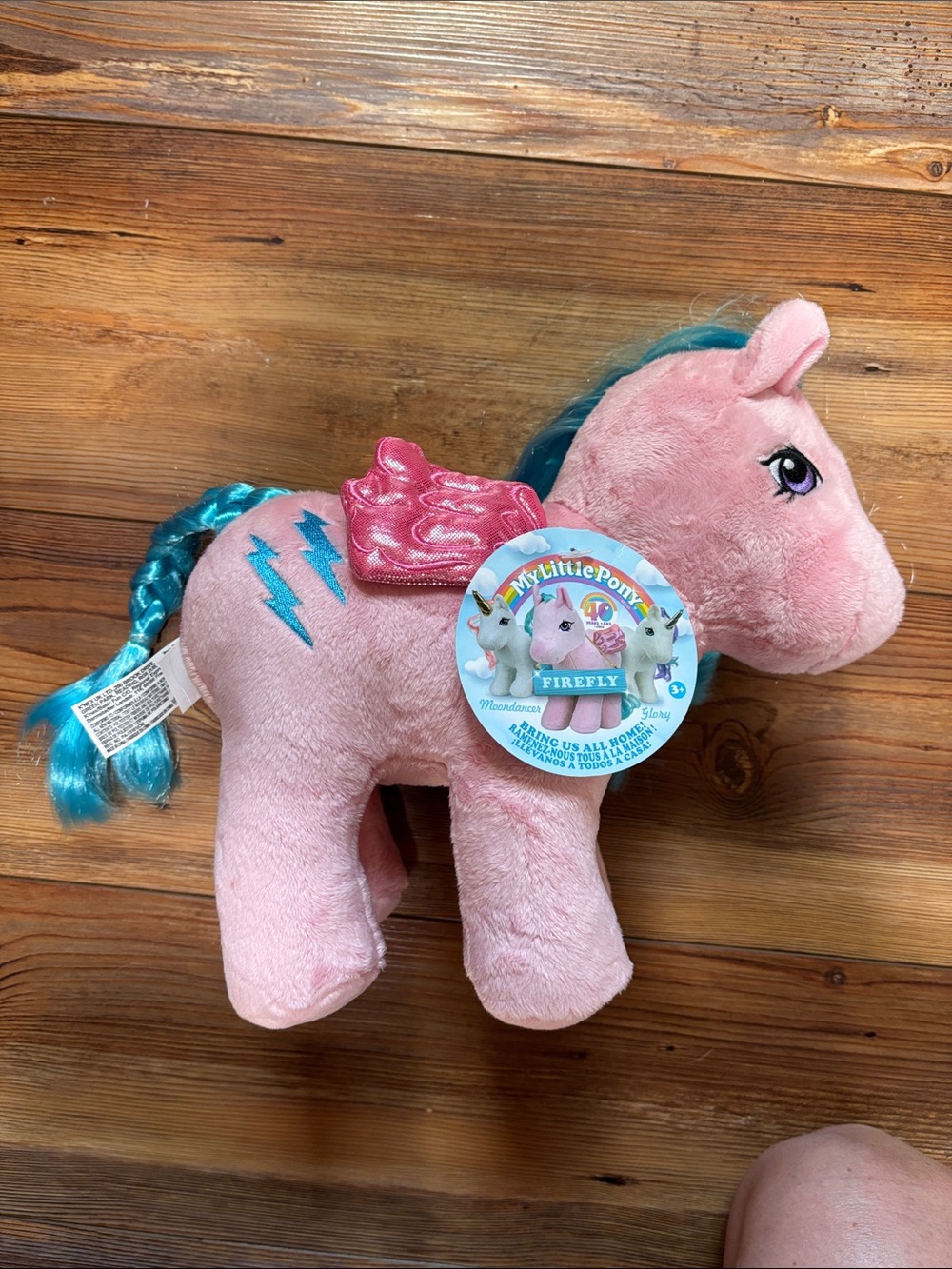 My Little Pony Pink Plush with Teal Mane and Shiny Pink Wings
